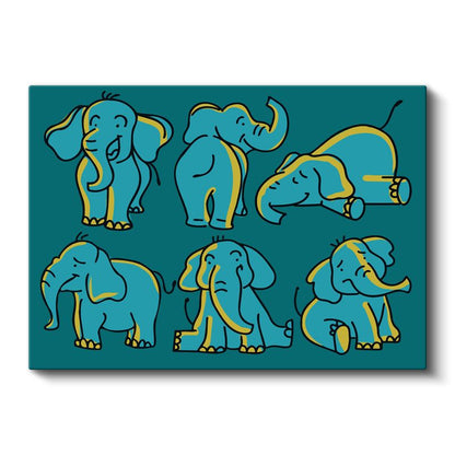 Safari Manzarası - Vahşi Hayvanlar Kanvas Tablo