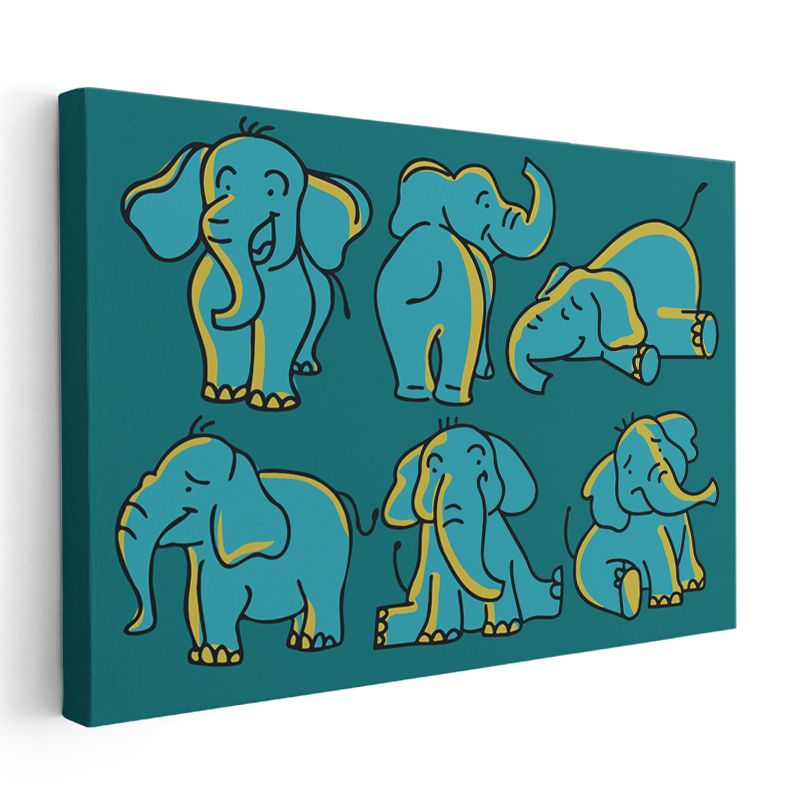 Safari Manzarası - Vahşi Hayvanlar Kanvas Tablo