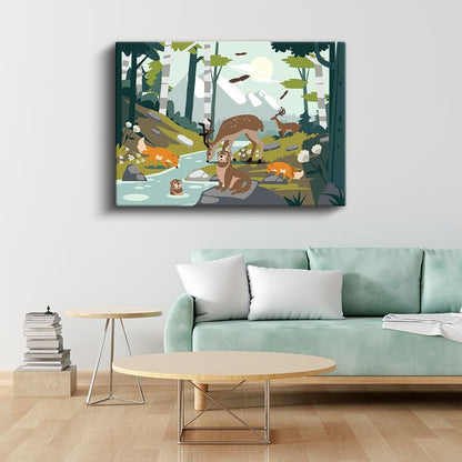 Denizaltı Dünyası - Balina ve Kaplumbağalar Kanvas Tablo