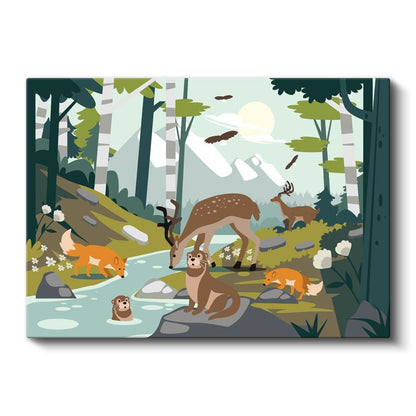 Denizaltı Dünyası - Balina ve Kaplumbağalar Kanvas Tablo