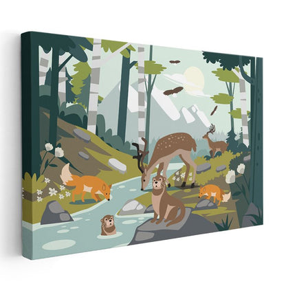 Denizaltı Dünyası - Balina ve Kaplumbağalar Kanvas Tablo