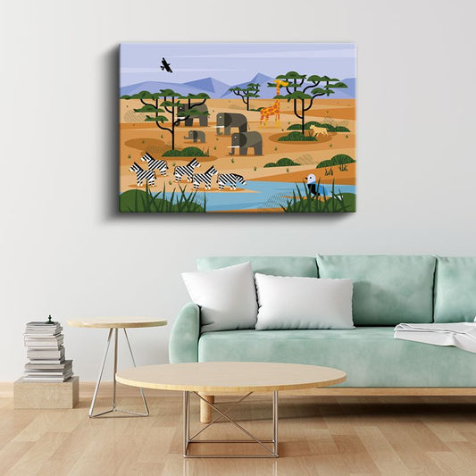 Gece Okyanusu - Balina ve Balıklar Kanvas Tablo