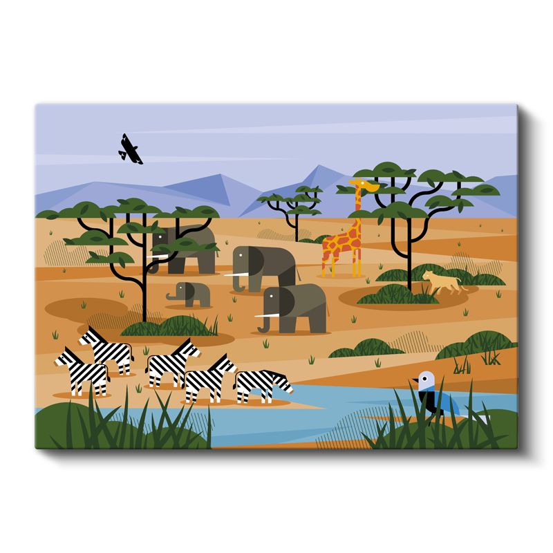 Gece Okyanusu - Balina ve Balıklar Kanvas Tablo