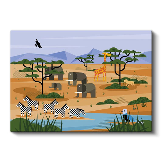 Gece Okyanusu - Balina ve Balıklar Kanvas Tablo