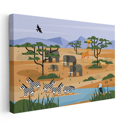 Gece Okyanusu - Balina ve Balıklar Kanvas Tablo