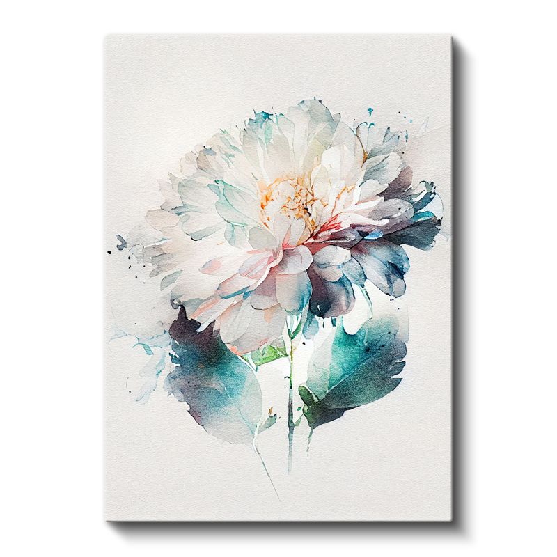 Pastel Şakayık - Narin Suluboya Çiçek Kanvas Tablo