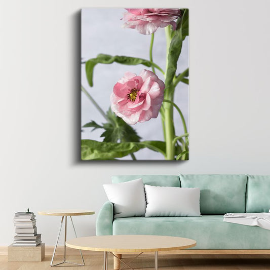 Pembe Düğün Çiçeği - Zarif Çiçek Detayı Kanvas Tablo