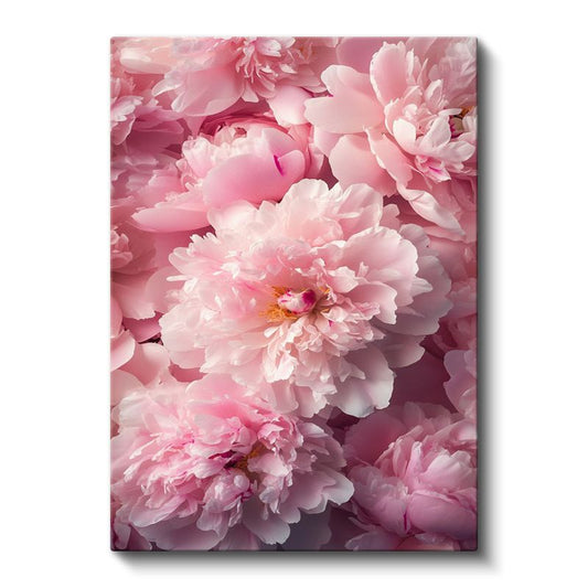 Pembe Şakayıklar - Romantik Çiçek Detayları Kanvas Tablo