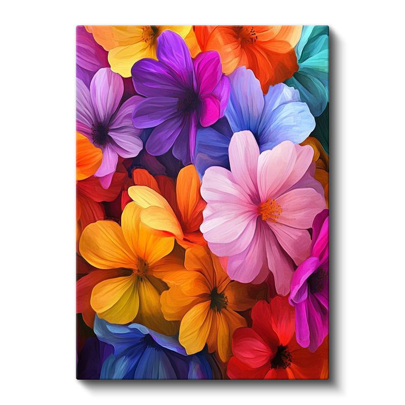 Renk Cümbüşü Çiçekler - Canlı Kozmoslar Kanvas Tablo