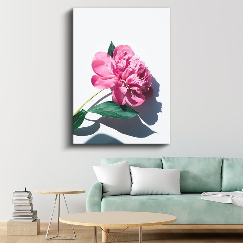 Pembe Şakayık - Modern Botanik Fotoğraf Kanvas Tablo