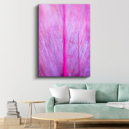 Pembe Damar - Makro Çekim Yaprak Detayı Kanvas Tablo