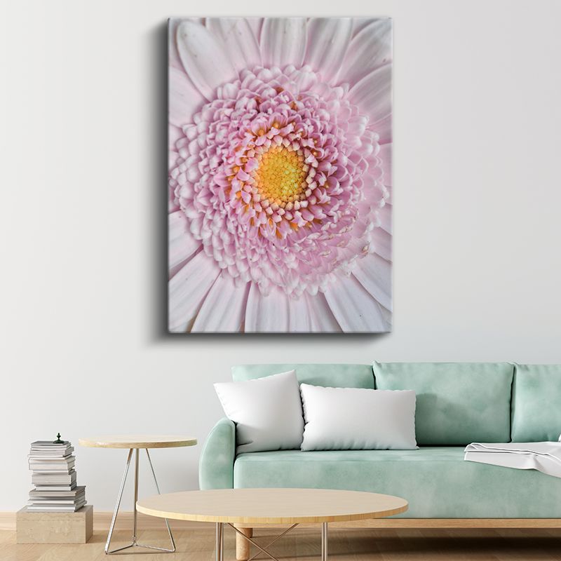 Pembe Gerbera - Makro Çekim Çiçek Detayları Kanvas Tablo