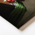 Dikey Kanvas Tablo Bakır Vazoda Mor Çiçek Aranjmanı Çiçek Tablosu Ev Ofis Duvar Dekoru