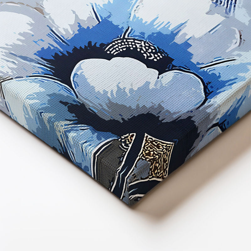 Dikey Kanvas Tablo Geniş Taç Yapraklı Çiçekler Çiçek Tablosu Ev Ofis Duvar Dekoru