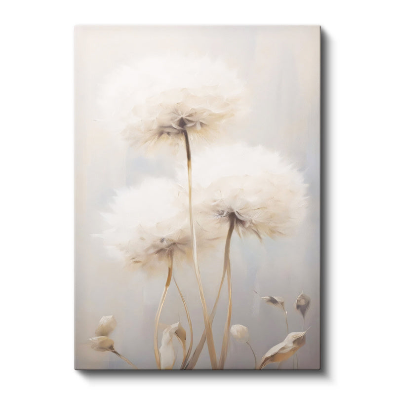 Dikey Kanvas Tablo Tüylü Karahindiba Çiçekleri Çiçek Tablosu Ev Ofis Duvar Dekoru