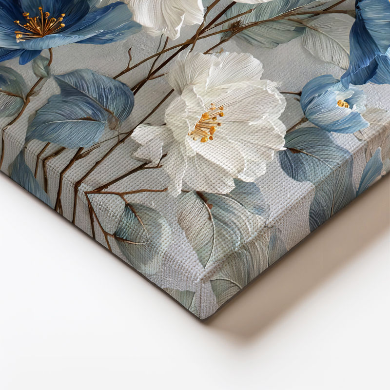 Dikey Kanvas Tablo Dikey Formlu Çiçek Demeti Çiçek Tablosu Ev Ofis Duvar Dekoru