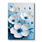 Dikey Kanvas Tablo Belirgin Göbekli Zarif Gelincikler Çiçek Tablosu Ev Ofis Duvar Dekoru