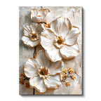 Dikey Kanvas Tablo Parlak Kenarlı Modern Çiçekler Çiçek Tablosu Ev Ofis Duvar Dekoru