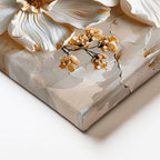 Dikey Kanvas Tablo Parlak Kenarlı Modern Çiçekler Çiçek Tablosu Ev Ofis Duvar Dekoru