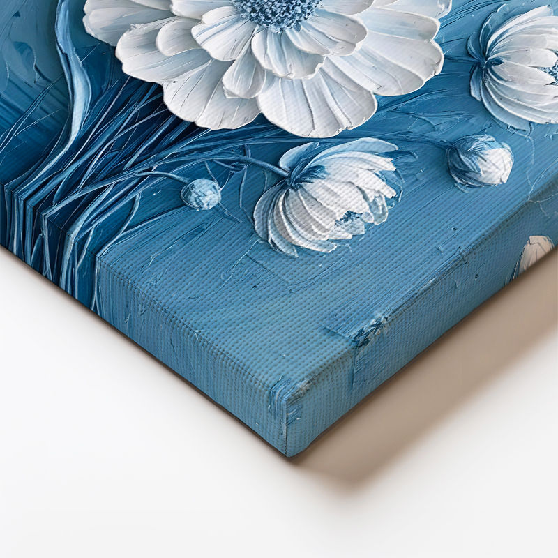 Dikey Kanvas Tablo Dokulu Şakayık Çiçek Buketi Çiçek Tablosu Ev Ofis Duvar Dekoru