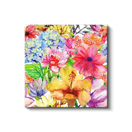 Karahindiba Tarlası - Mavi Gökyüzü Altında Sarı Çiçekler Kanvas Tablo