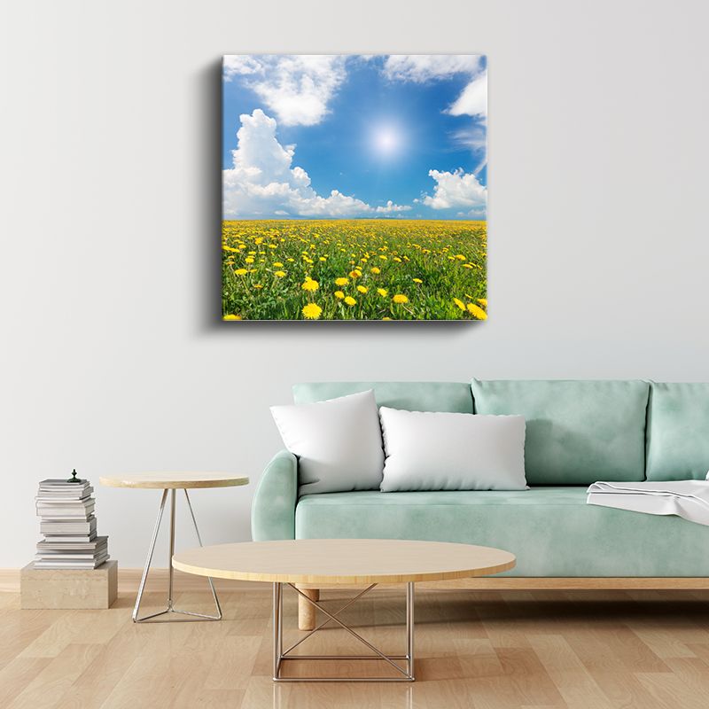 Turuncu Papatyalar - Doğal Çiçek Bahçesi Kanvas Tablo