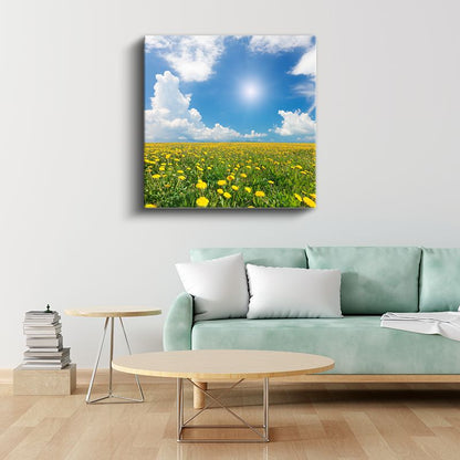 Turuncu Papatyalar - Doğal Çiçek Bahçesi Kanvas Tablo