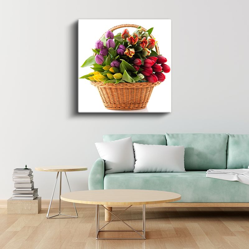 Ayçiçeği Tarlası - Mavi Gökyüzü Altında Güneşe Dönen Çiçekler Kanvas Tablo