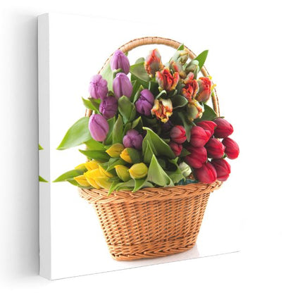 Ayçiçeği Tarlası - Mavi Gökyüzü Altında Güneşe Dönen Çiçekler Kanvas Tablo