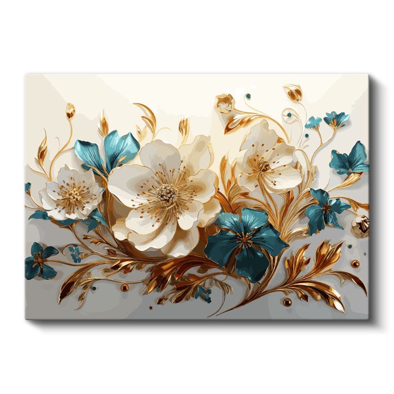 Kristal Damlalar - Makro Çekim Ayçiçeği Detayı Kanvas Tablo