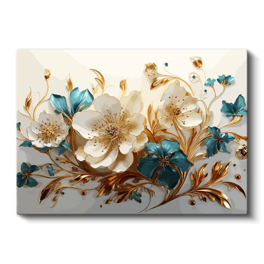 Kristal Damlalar - Makro Çekim Ayçiçeği Detayı Kanvas Tablo