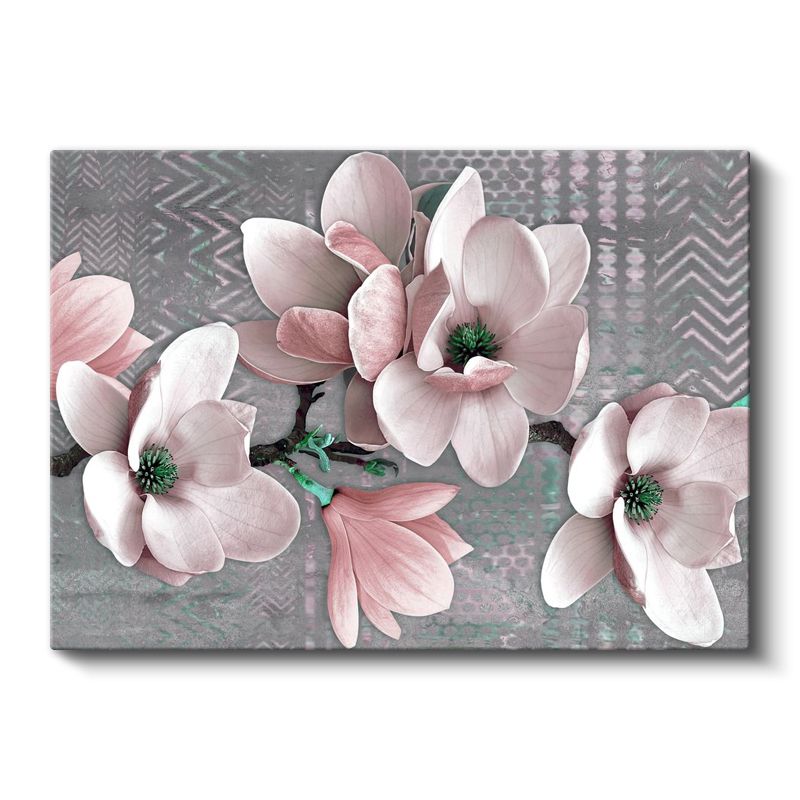 Alev Laleler - Yeşil Bahçede Turuncu Kırmızı Çiçek Topluluğu Kanvas Tablo