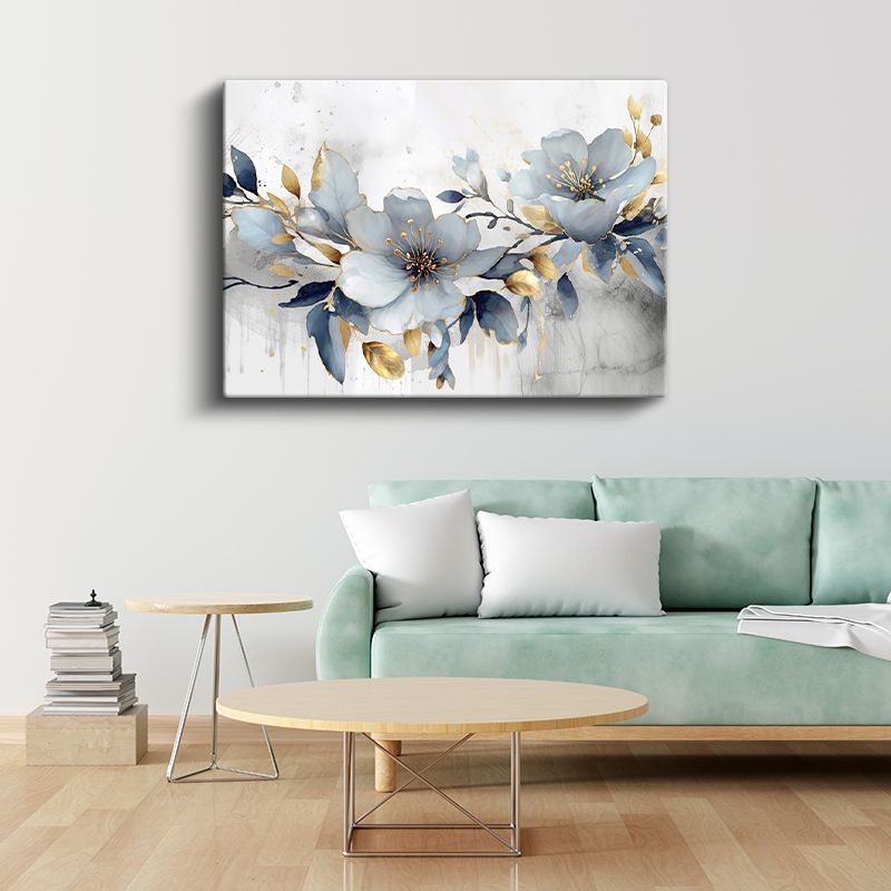 Minyatür Pembe Çiçekler - Yeşil Yapraklar Arasında Begonyalar Kanvas Tablo