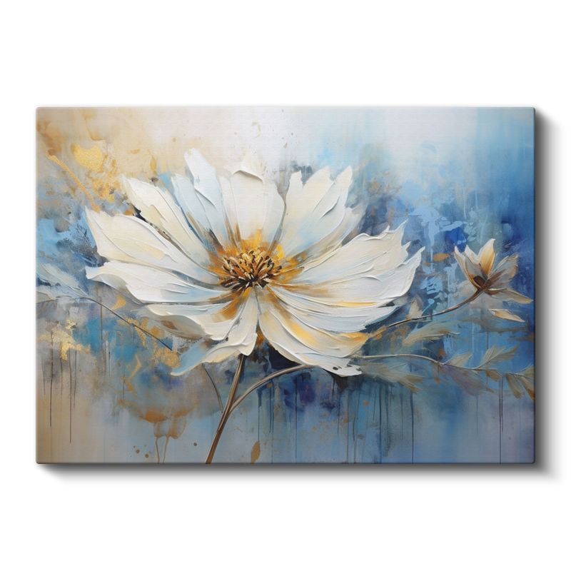 Ateş Kırmızısı Lale - Yeşil Bahçe Fonunda Tek Çiçek Portresi Kanvas Tablo