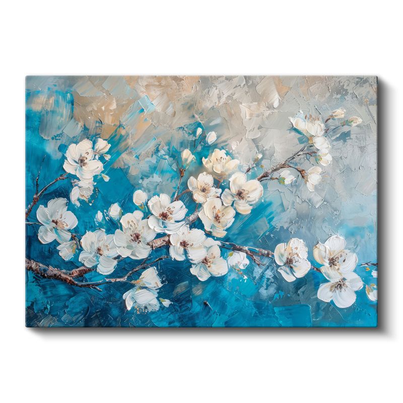 Pembe Laleler - Gökyüzü Altında Kanvas Tablo