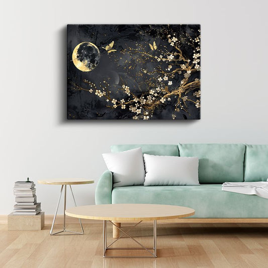 Çiçek Armonisi - Kırmızı Beyaz Mavi Kompozisyon Kanvas Tablo