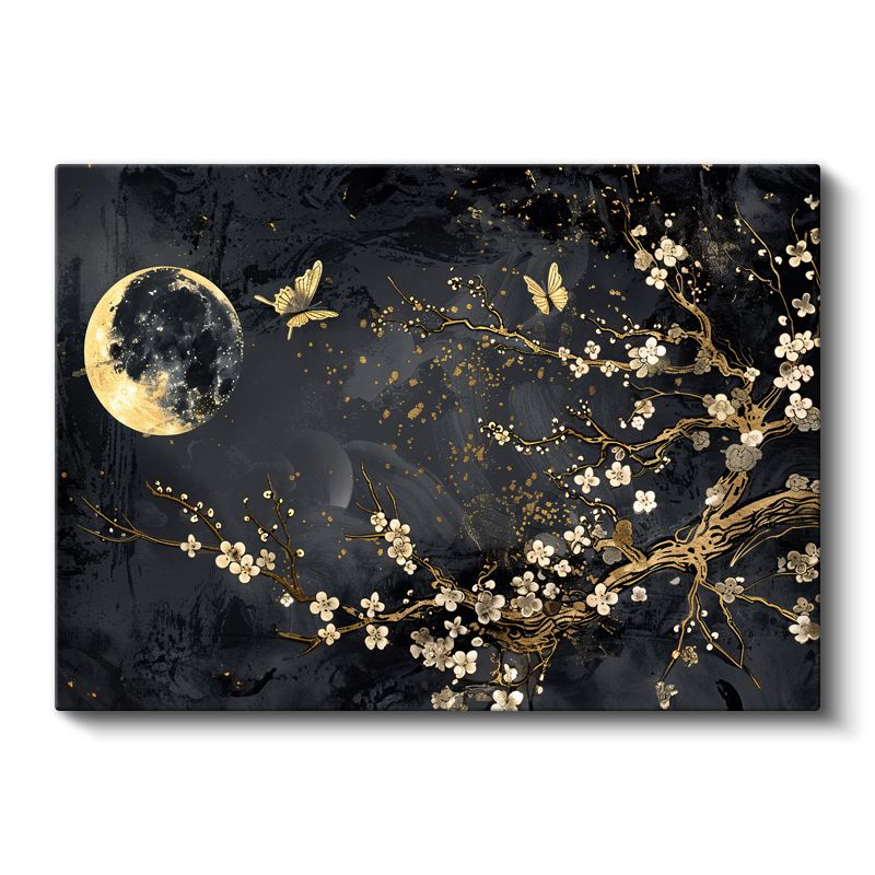 Çiçek Armonisi - Kırmızı Beyaz Mavi Kompozisyon Kanvas Tablo