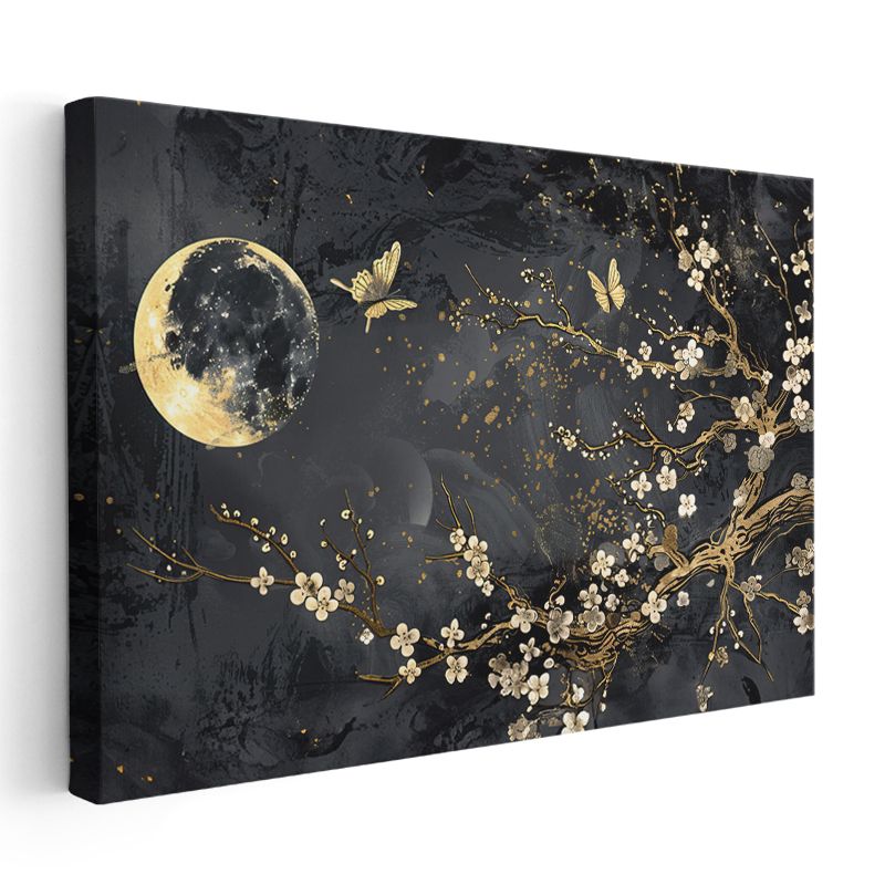 Çiçek Armonisi - Kırmızı Beyaz Mavi Kompozisyon Kanvas Tablo