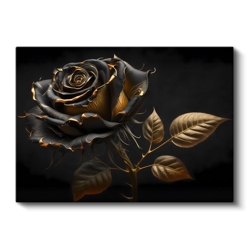 Altın Dokunuşlu Güller - Beyaz Zarafet Kanvas Tablo