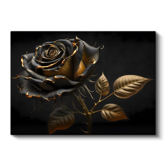 Altın Dokunuşlu Güller - Beyaz Zarafet Kanvas Tablo