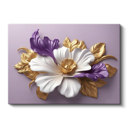 Kiraz Çiçekleri - Mavi Fonda Zarif Bahar Dalları Kanvas Tablo