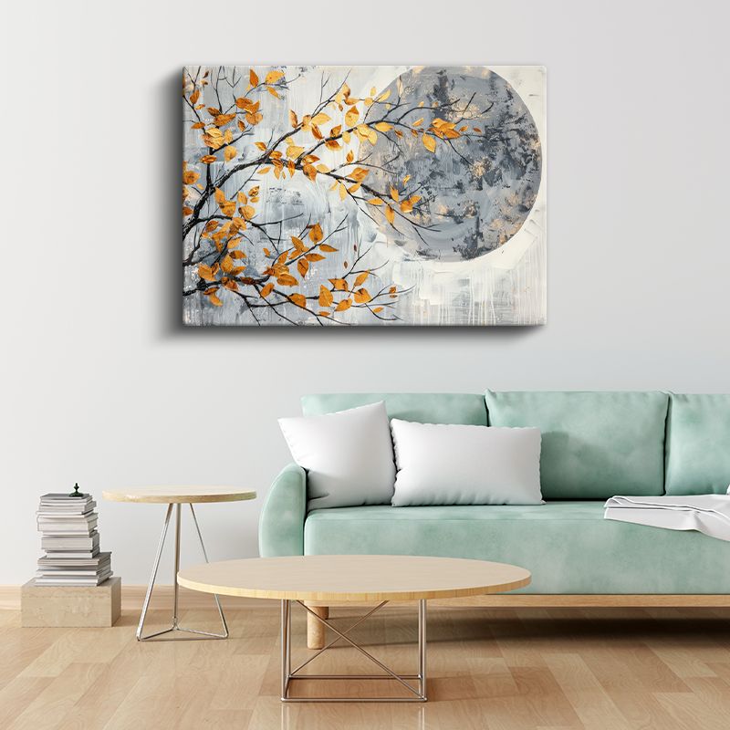 Gelincikler - Sulu Boya Efektli Kırmızı Çiçek Deseni Kanvas Tablo