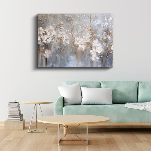 Siyah Gül - Altın Kenarlı Lüks Gül Portresi Kanvas Tablo