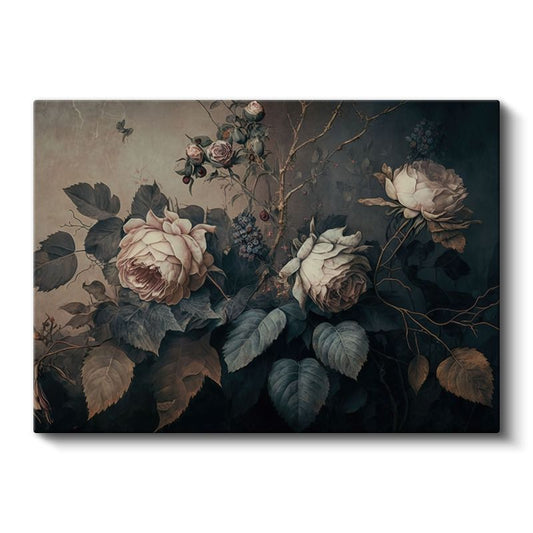 Gümüş Altın Buket - Zarif Çiçek Aranjmanı Kanvas Tablo