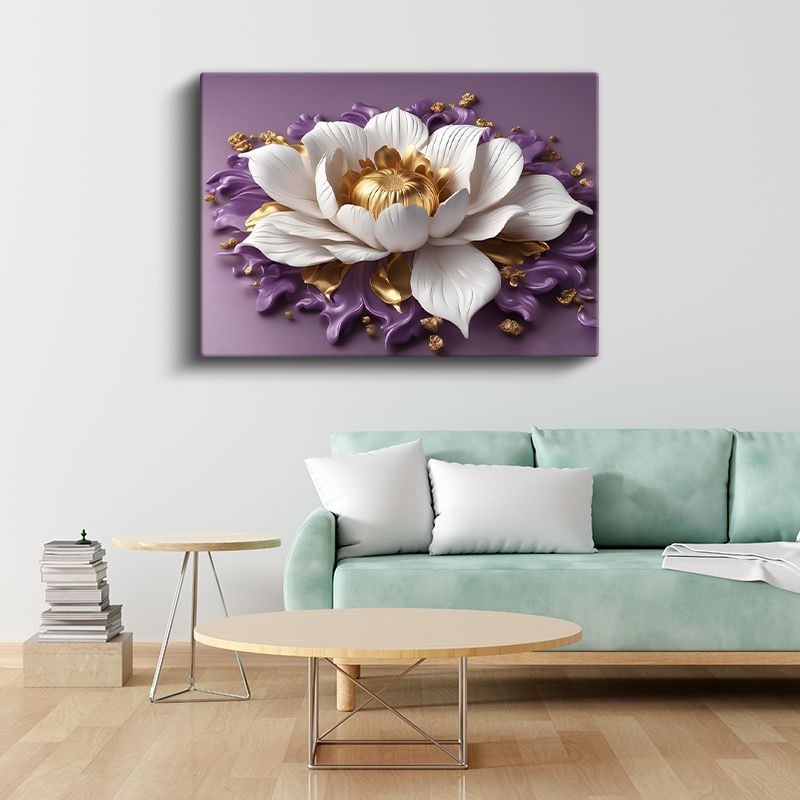 Klasik Çiçekler - Pastel Tonlu Şakayık ve Gül Buketi Kanvas Tablo