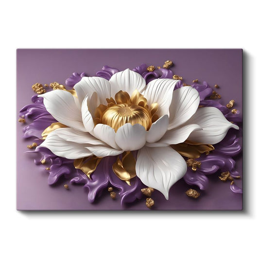 Klasik Çiçekler - Pastel Tonlu Şakayık ve Gül Buketi Kanvas Tablo