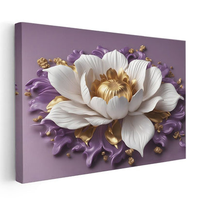 Klasik Çiçekler - Pastel Tonlu Şakayık ve Gül Buketi Kanvas Tablo