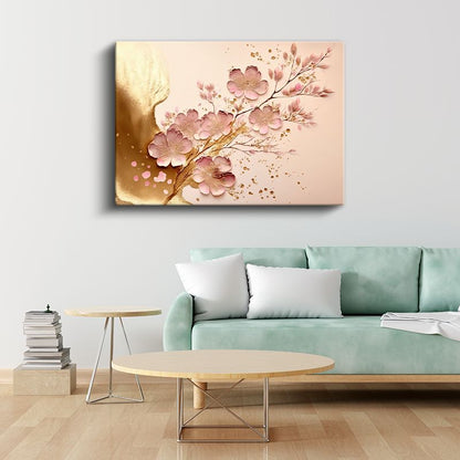 Kır Çiçekleri - Doğal Çayır Manzarası Kanvas Tablo