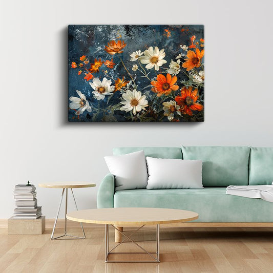 Mor Şakayıklar - Altın Detaylı Lüks Çiçek Tasarımı Kanvas Tablo