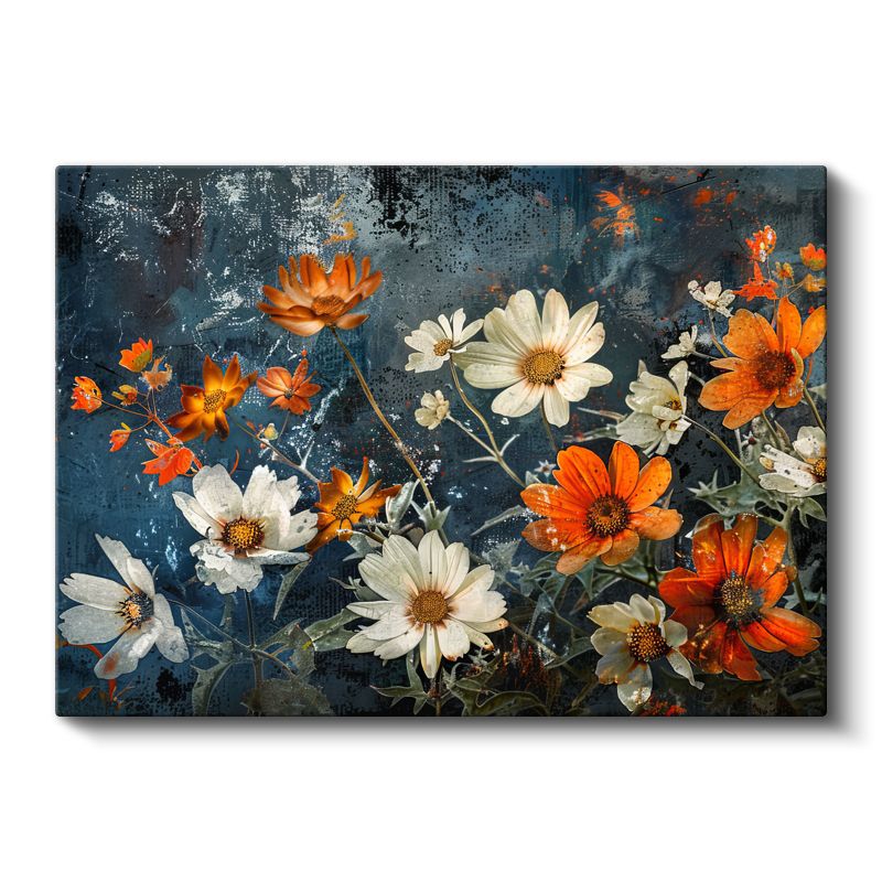 Mor Şakayıklar - Altın Detaylı Lüks Çiçek Tasarımı Kanvas Tablo